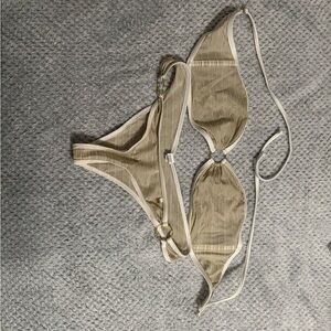 Wicked Weasel Wonderlust Tan Bikini Set with Ring Detail